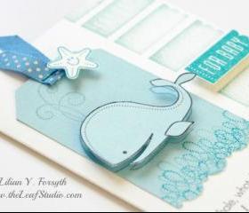 Custom For Baby Whale Card by The Leaf Studio. FREE shipping