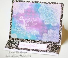 Wonderful Fabulous You Easel Card by The Leaf Studio. FREE shipping